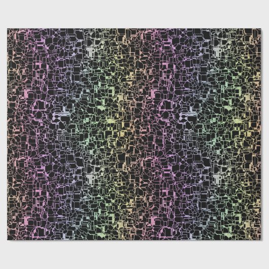 Techno rainbo: geschenkpapier (Flach)
