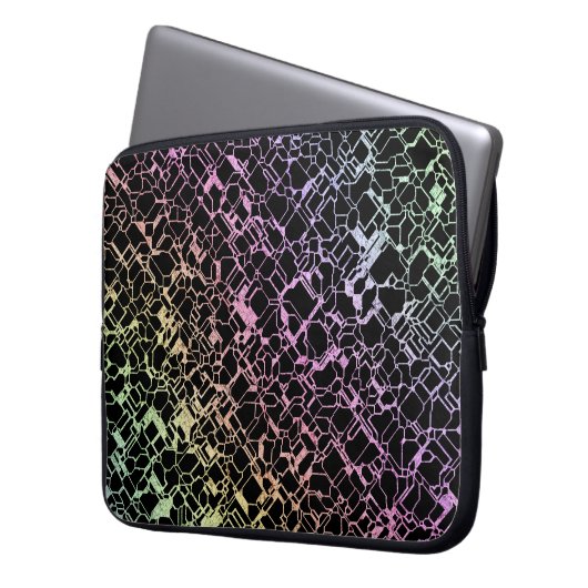 Techno rainbo: laptopschutzhülle (Vorderseite Links)