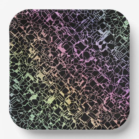 Techno rainbo: pappteller (Vorderseite)