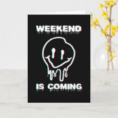 Techno Rave Raver Party Karte (Gelbe Blume)