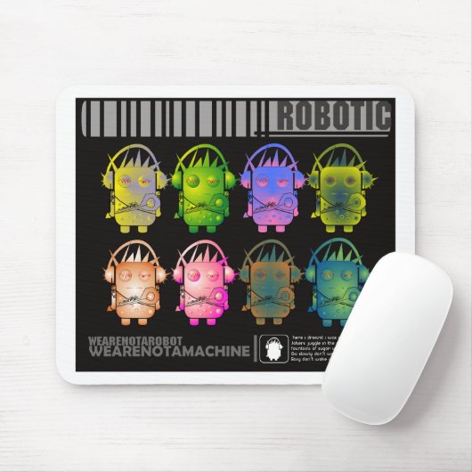 Techno Roboter II Mousepad (Mit Mouse)