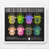 Techno Roboter II Mousepad (Vorne)