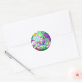 Techno Runder Aufkleber (Umschlag)