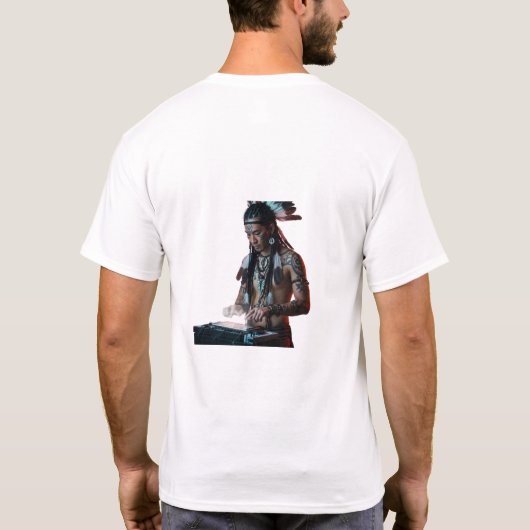 Techno Shaman T - Shirt Serie Männer Basic T - Shi (Rückseite)