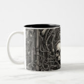 Techno skulls 001 zweifarbige tasse (Links)