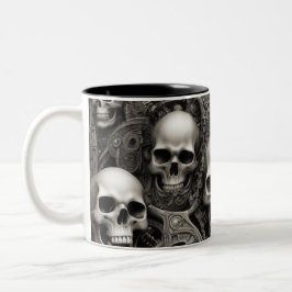 Techno skulls 002 zweifarbige tasse