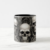 Techno skulls 002 zweifarbige tasse (Mittel)
