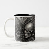 Techno skulls 003 zweifarbige tasse (Links)
