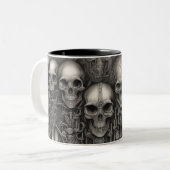 Techno skulls 004 zweifarbige tasse (Vorderseite Links)