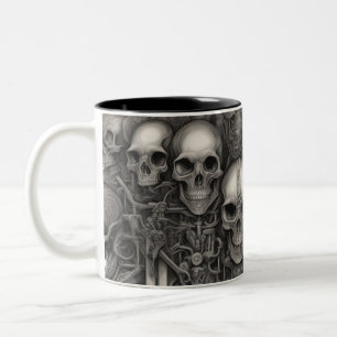 Techno skulls 004 zweifarbige tasse