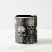 Techno skulls 004 zweifarbige tasse (Mittel)