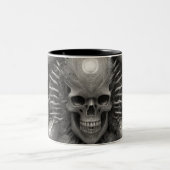 Techno skulls 005 zweifarbige tasse (Mittel)