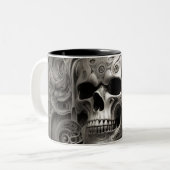 Techno skulls 007 zweifarbige tasse (Vorderseite Links)