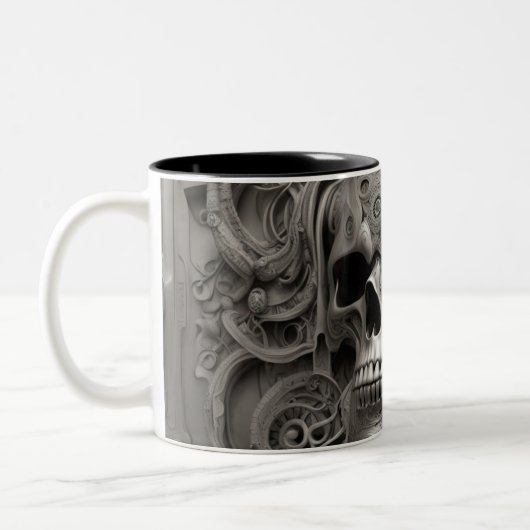 Techno skulls 007 zweifarbige tasse (Links)