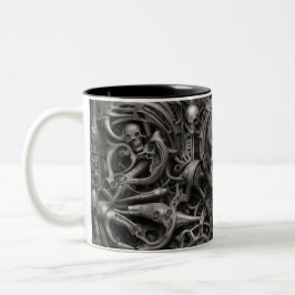 Techno skulls 008 zweifarbige tasse