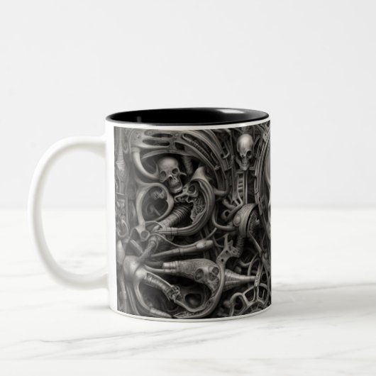 Techno skulls 008 zweifarbige tasse (Links)