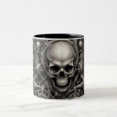 Techno skulls 008 zweifarbige tasse (Mittel)