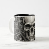 Techno skulls 009 zweifarbige tasse (Vorderseite Links)