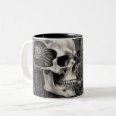 Techno skulls 010 zweifarbige tasse (Vorderseite Links)