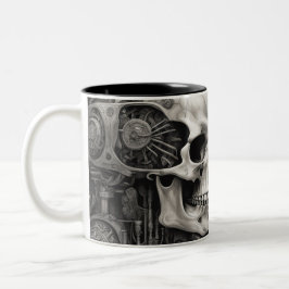 Techno skulls 010 zweifarbige tasse