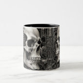 Techno skulls 010 zweifarbige tasse (Mittel)