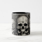 Techno skulls 011 zweifarbige tasse (Mittel)
