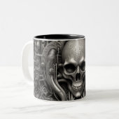 Techno skulls 012 zweifarbige tasse (Vorderseite Links)