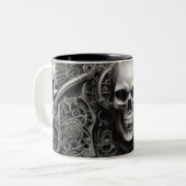 Techno skulls 014 zweifarbige tasse (Vorderseite Links)