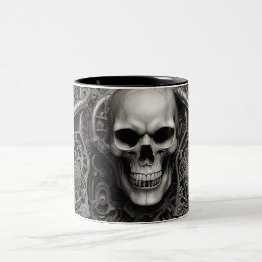 Techno skulls 014 zweifarbige tasse (Mittel)