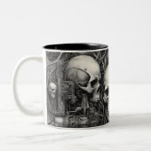 Techno skulls 016 zweifarbige tasse (Links)
