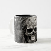 Techno skulls 017 zweifarbige tasse (Vorderseite Links)