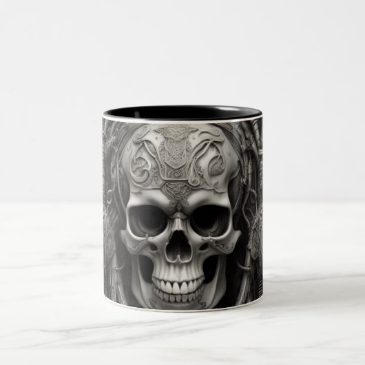 Techno skulls 017 zweifarbige tasse (Mittel)