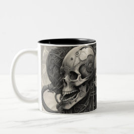 Techno skulls 018 zweifarbige tasse