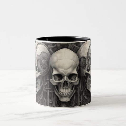Techno skulls 018 zweifarbige tasse (Mittel)