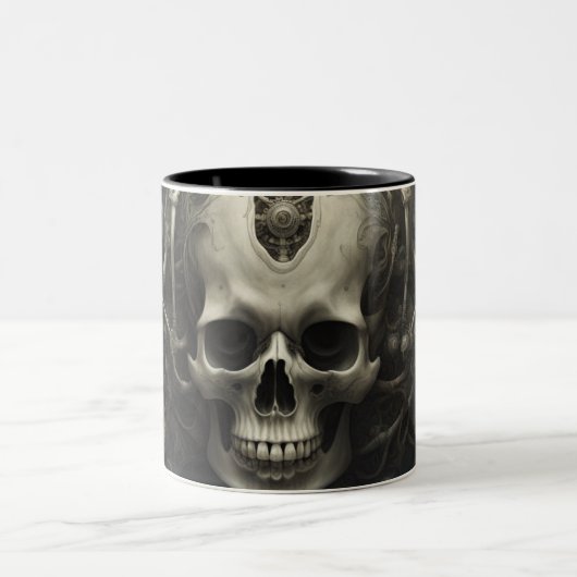 Techno skulls 019 zweifarbige tasse (Mittel)