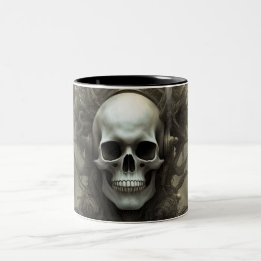 Techno skulls 021 zweifarbige tasse (Mittel)