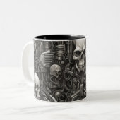 Techno skulls 024 zweifarbige tasse (Vorderseite Links)