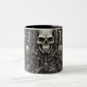 Techno skulls 024 zweifarbige tasse (Mittel)