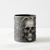 Techno skulls 026 zweifarbige tasse (Mittel)
