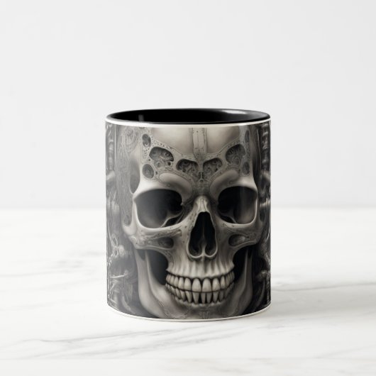 Techno skulls 027 zweifarbige tasse (Mittel)