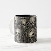 Techno skulls 028 zweifarbige tasse (Vorderseite Links)