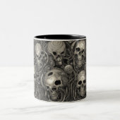Techno skulls 028 zweifarbige tasse (Mittel)