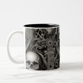 Techno skulls 029 zweifarbige tasse