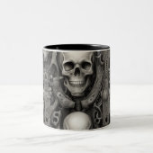 Techno skulls 029 zweifarbige tasse (Mittel)