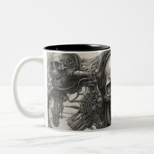 Techno skulls 030 zweifarbige tasse (Links)