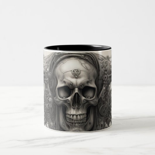 Techno skulls 030 zweifarbige tasse (Mittel)