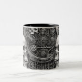 Techno skulls 031 zweifarbige tasse (Mittel)