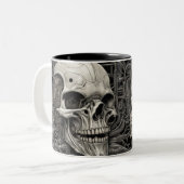Techno skulls 032 zweifarbige tasse (Vorderseite Links)