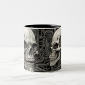 Techno skulls 032 zweifarbige tasse (Mittel)