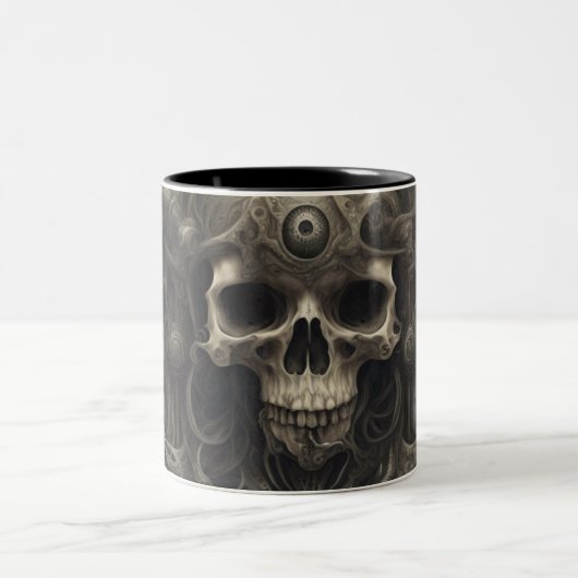 Techno skulls 033 zweifarbige tasse (Mittel)